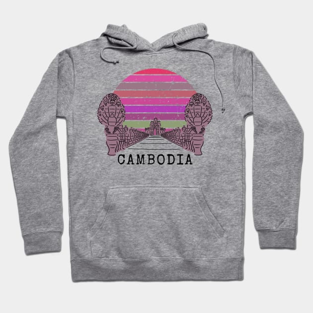 Angkor Thom Majesty: Cambodia's Ancient Wonder -- Purple Edition Hoodie by CuteBotss